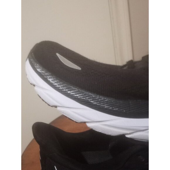 Hoka One One Clifton 8 Womens Size 7.5B 1119394 BWHT Black White Shoes - Picture 11 of 13